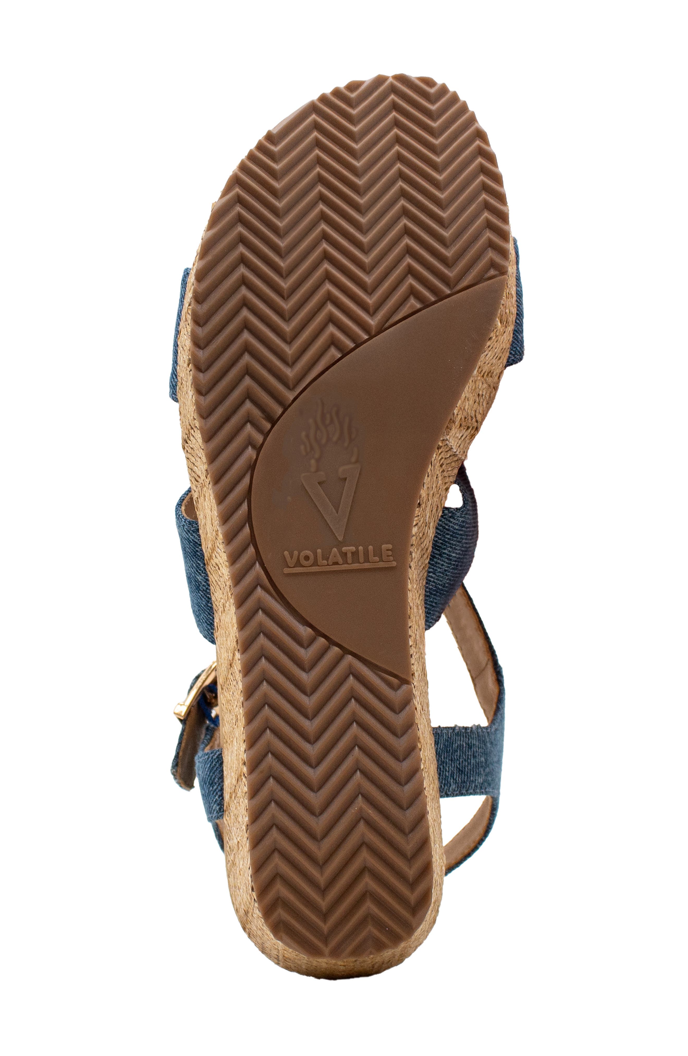 Crimini Platform Wedge Sandal, Alternate, color, DENIM