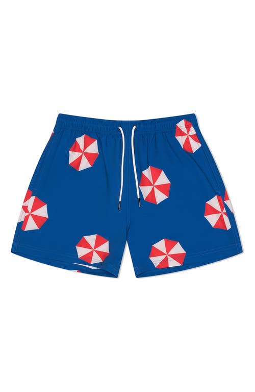 MAVRANS Umbrella Waterproof Swim Trunks in Blue 