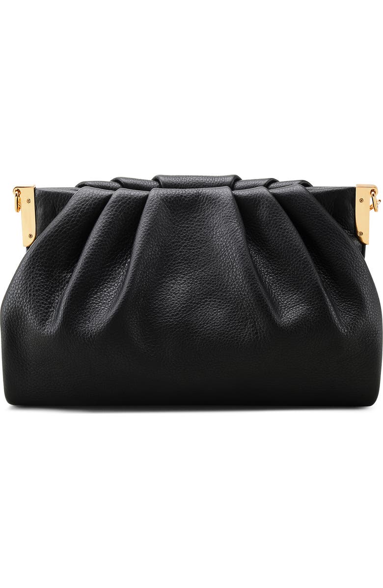 AIMEE Chill Out Frame Clutch, Alternate, color, Black Leather