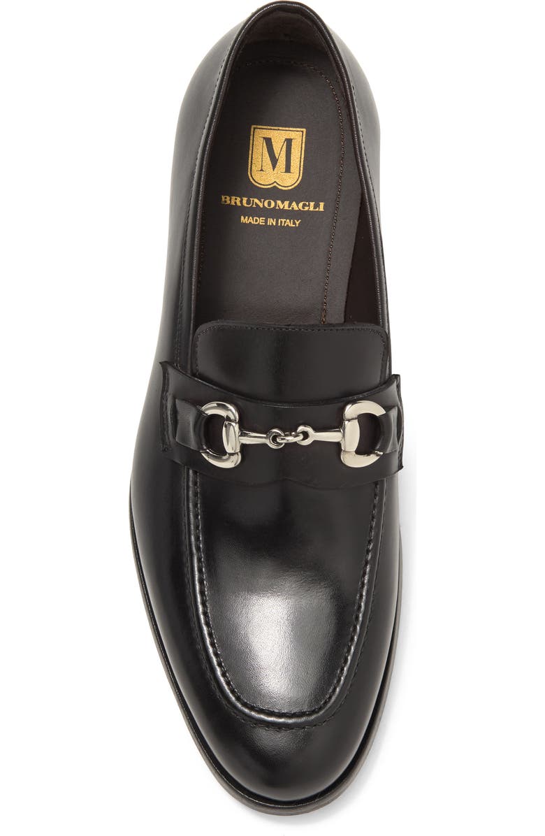 Bruno Magli Nino Bit Leather Loafer, Alternate, color, Black