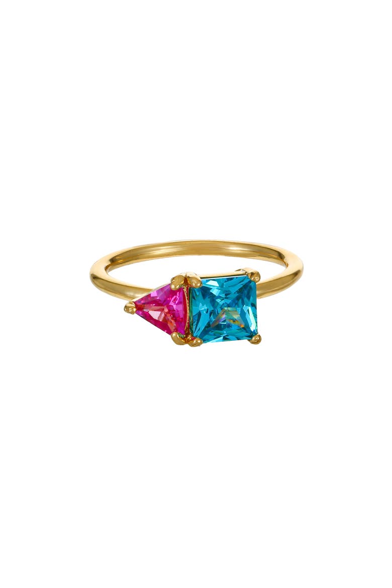 Cubic Zirconia Statement Ring, Main, color, AQUA