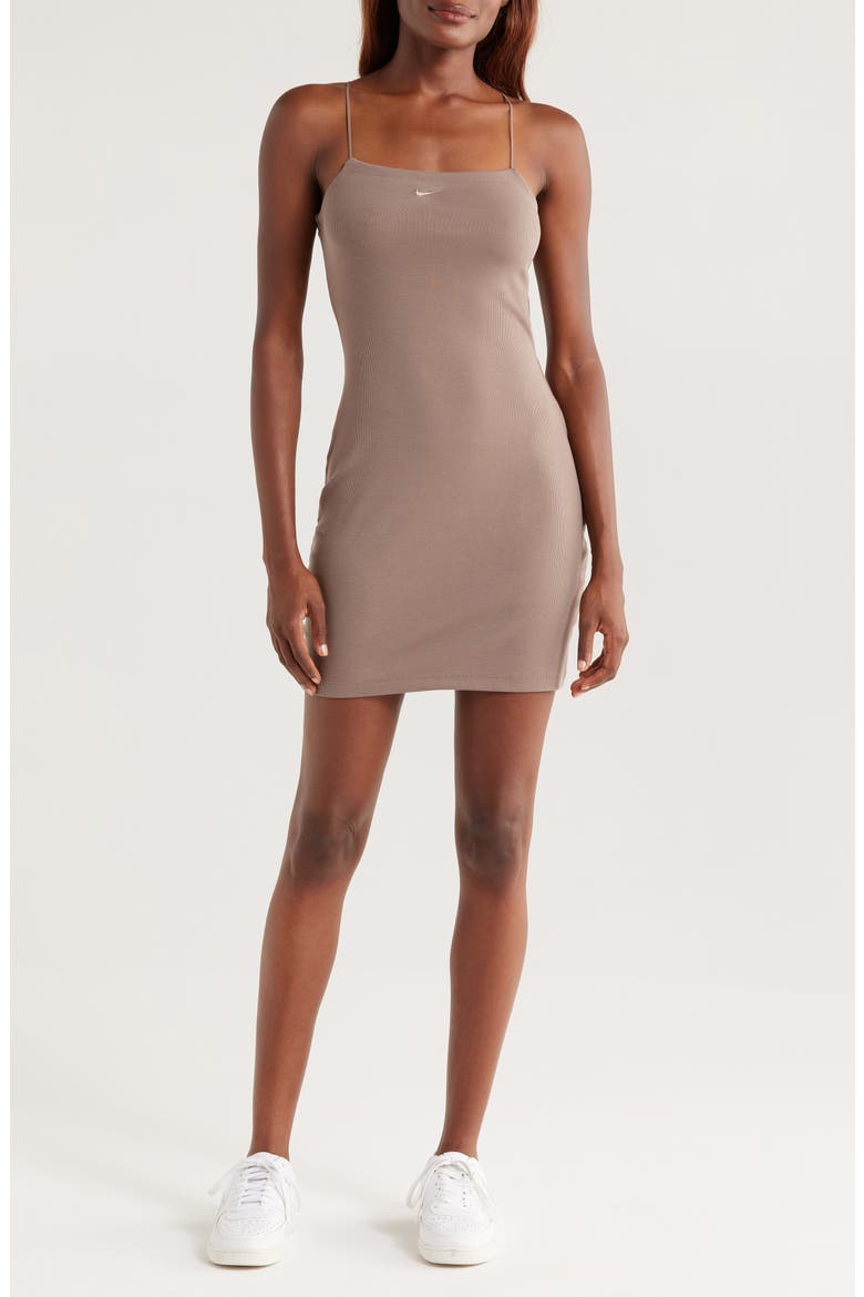 Sportswear Chill Knit Mini Rib Cami Minidress, Main, color, MINK BROWN/ MINK BROWN