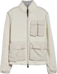 Moncler Padded Teddy Fleece Zip-Up Cardigan | Nordstrom