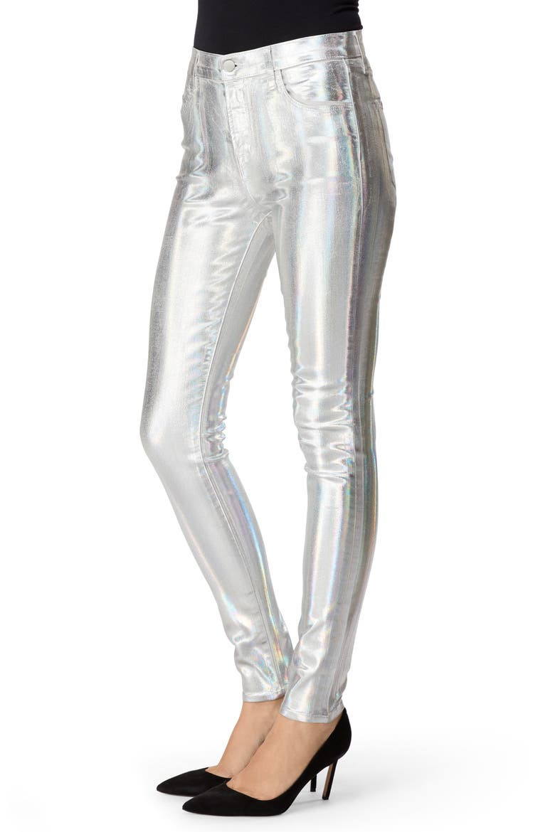Maria High Waist Skinny Jeans, Alternate, color, SILVER PRISM