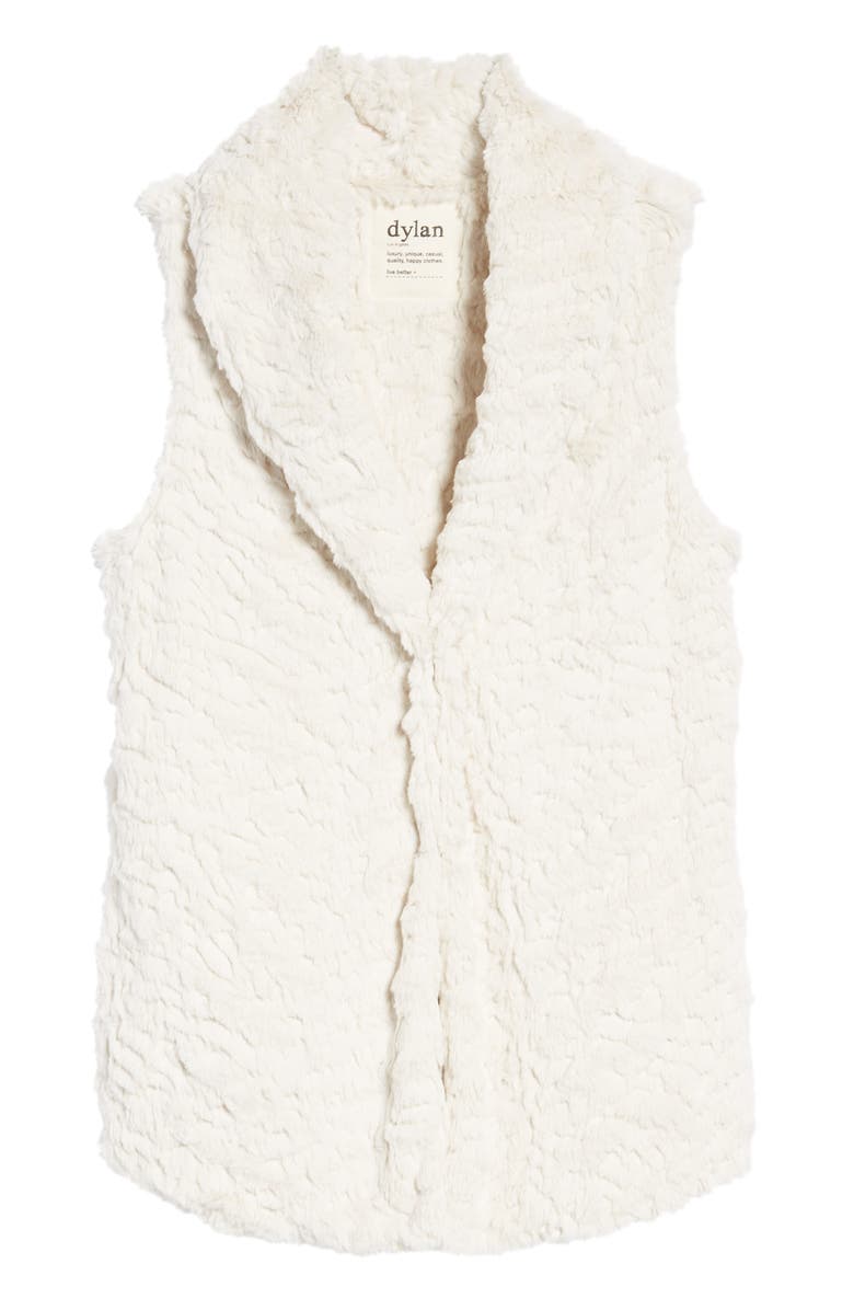 Dylan Silky Faux Fur Shawl Collar Vest, Alternate, color, 