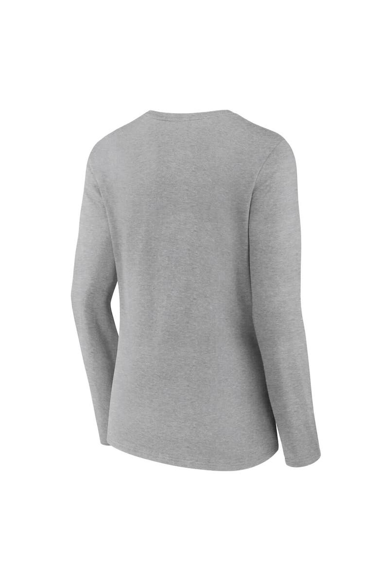 FANATICS Women's Fanatics Branded Heather Gray San Francisco 49ers Super Bowl LVIII Quick Pass Long Sleeve V-Neck T-Shirt, Alternate, color,