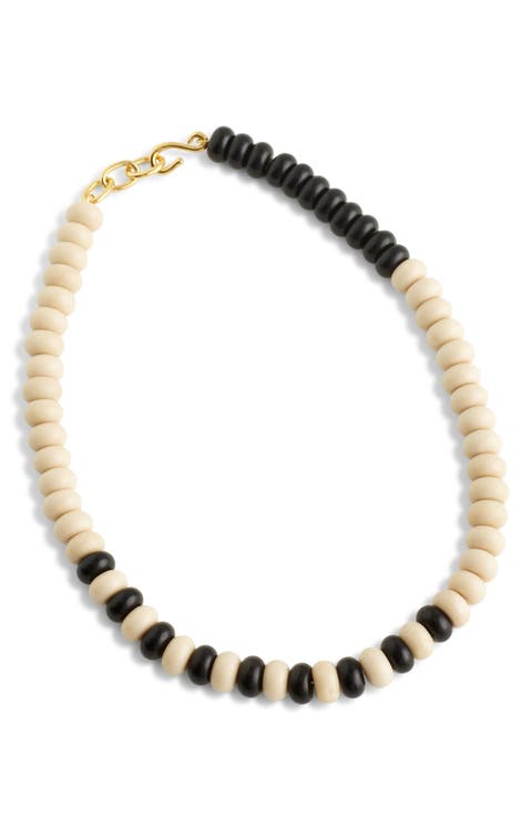 Semiprecious Coral Beaded Choker Necklace