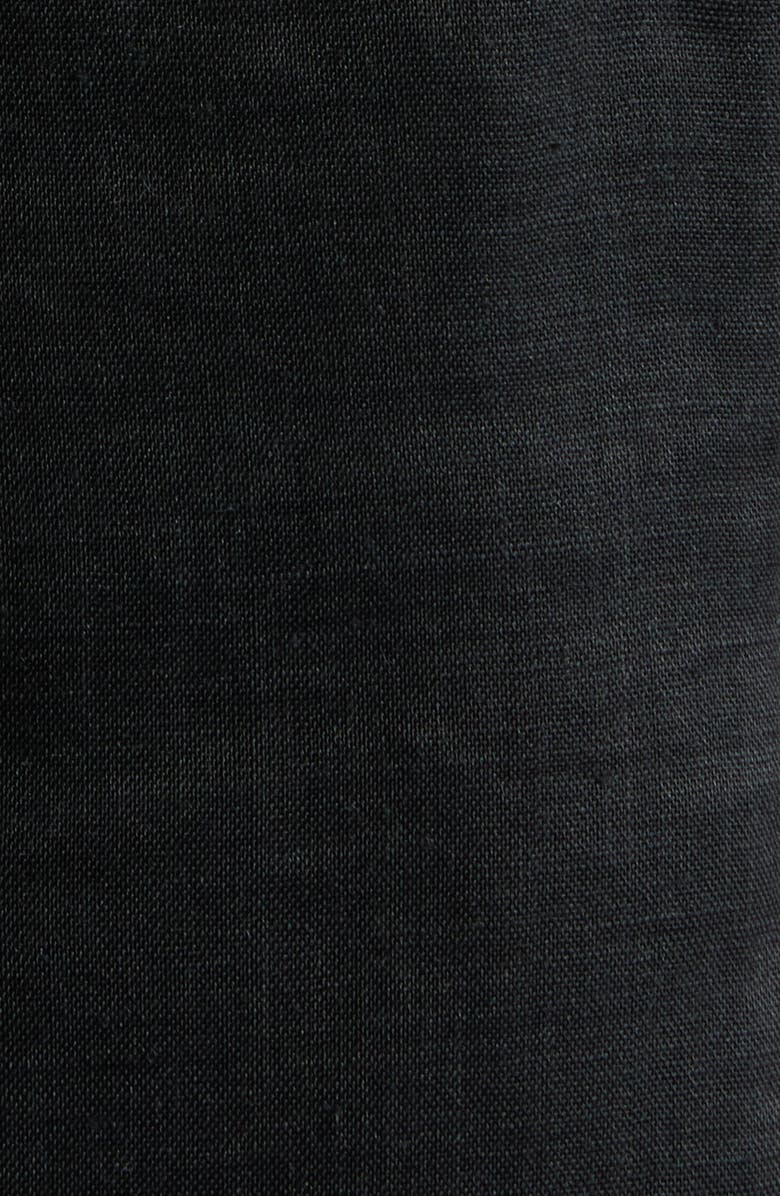 FRAME The Embroidered Seaside Ramie Button-Up Minidress, Alternate, color, Black