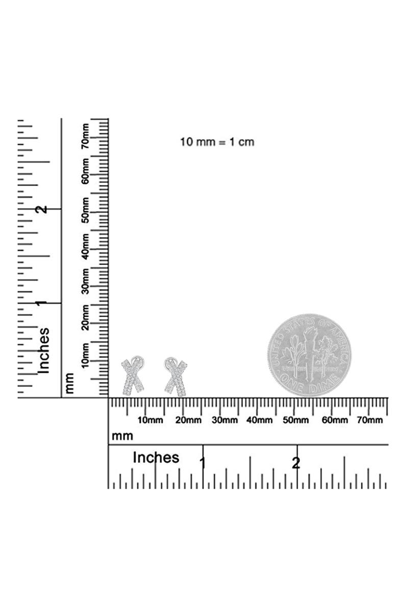 Haus of Brilliance 14K White Gold 2.0 Cttw Diamond Domed X Shaped Stud Earrings, Alternate, color, White