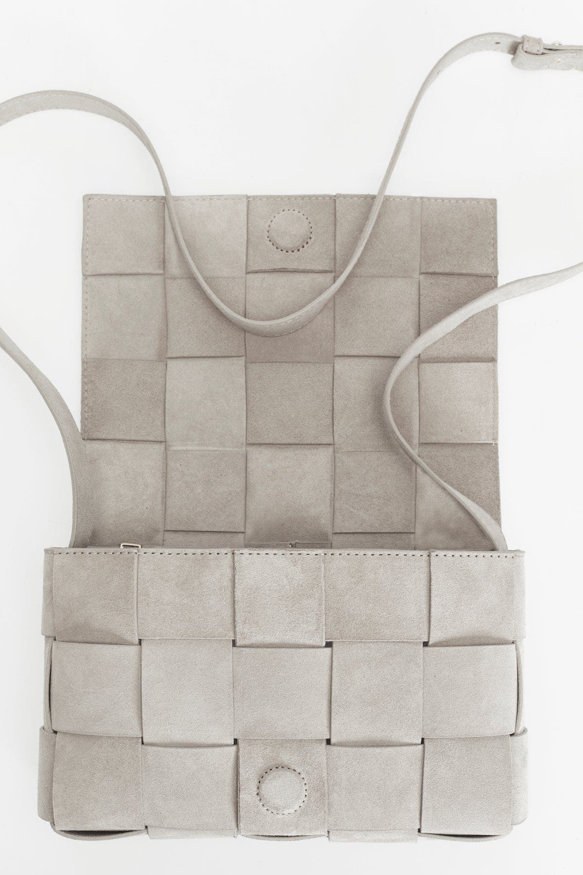 Furniq UK Hoxton Woven Suede Handbag, Alternate, color, Beige