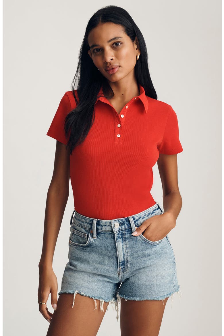 Rosie High Waist Denim Cutoff Shorts, Alternate, color, MID BRUSHED CLASSIC