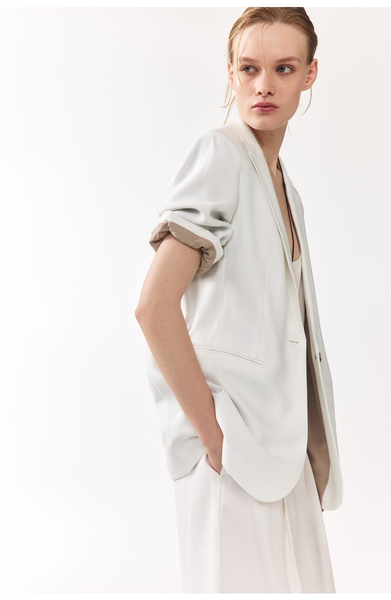 H&M Short-sleeved Blazer, Alternate, color, White