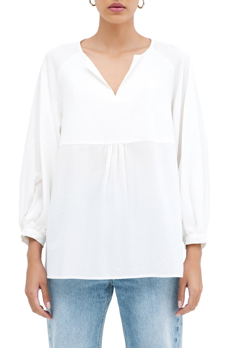 Marcella Kissena Cotton Popover Top, Main, color, 