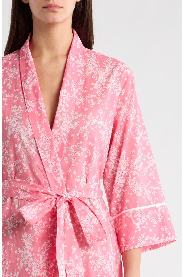 Cheri Blossom Cotton Maxi Robe, Alternate, color, PINK LEMONADE