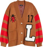 Dressed in Lala Ladybug Letterman Cardigan