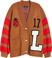 Dressed in Lala Ladybug Letterman Cardigan