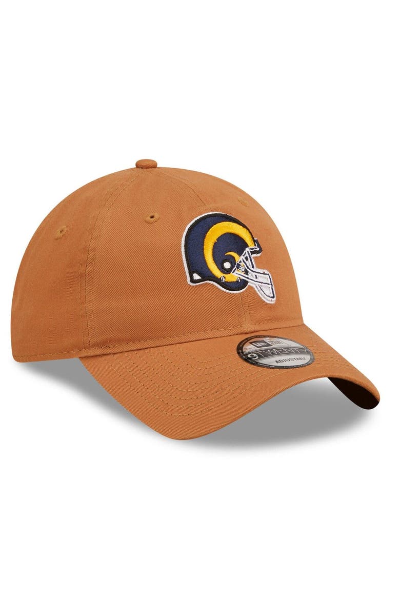 Men's New Era Brown Los Angeles Rams Core Classic 2.0 9TWENTY Adjustable Hat, Alternate, color, Brown