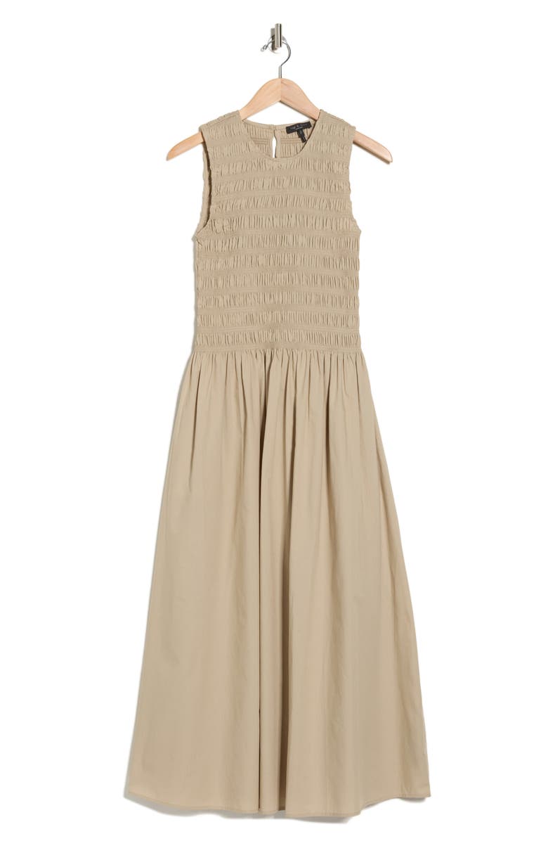rag & bone Lane Sleeveless Smocked Cotton Maxi Dress, Alternate, color, Dclay
