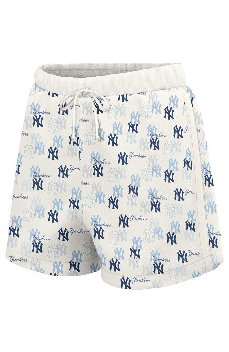 LUSSO Women's Lusso White New York Yankees Marge Shorts, Alternate, color, White