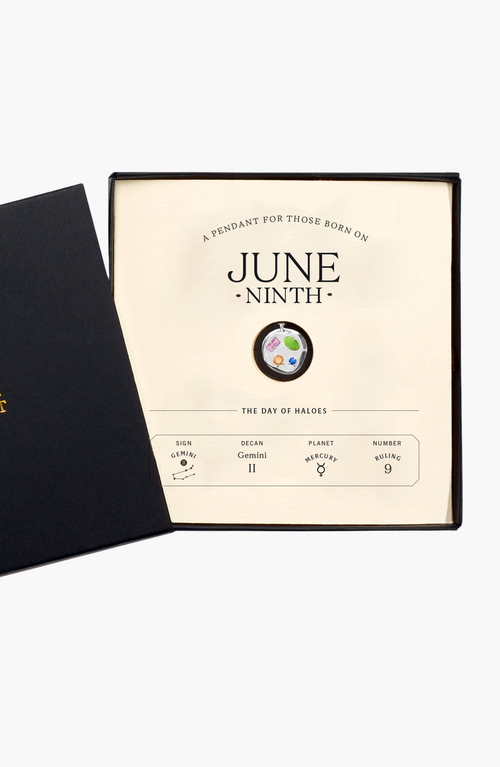 Birthdate Co. The June Birthdate Silver Pendant In June 9th - Silver
