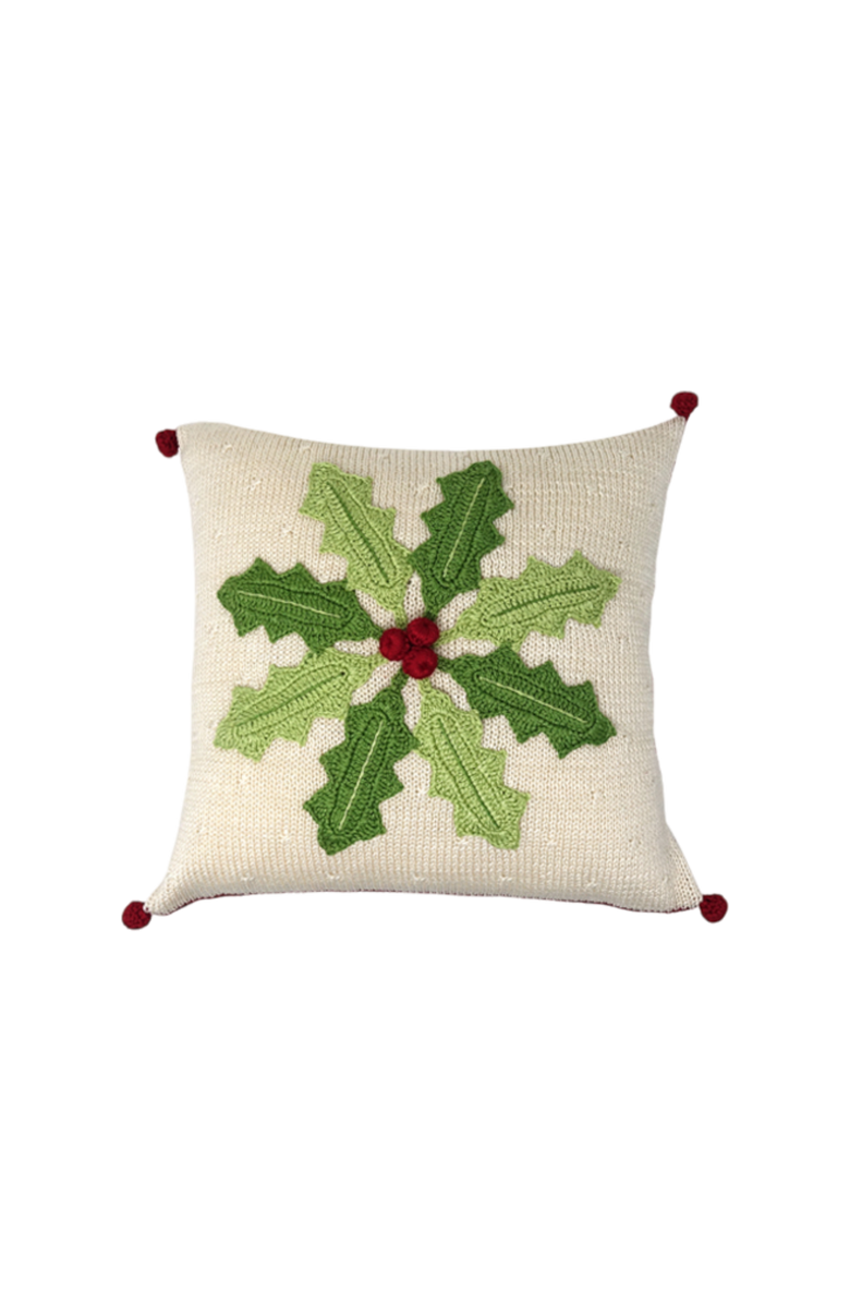 Melange Collection 10" Holly Pinwheel Pillow, Main, color, 
