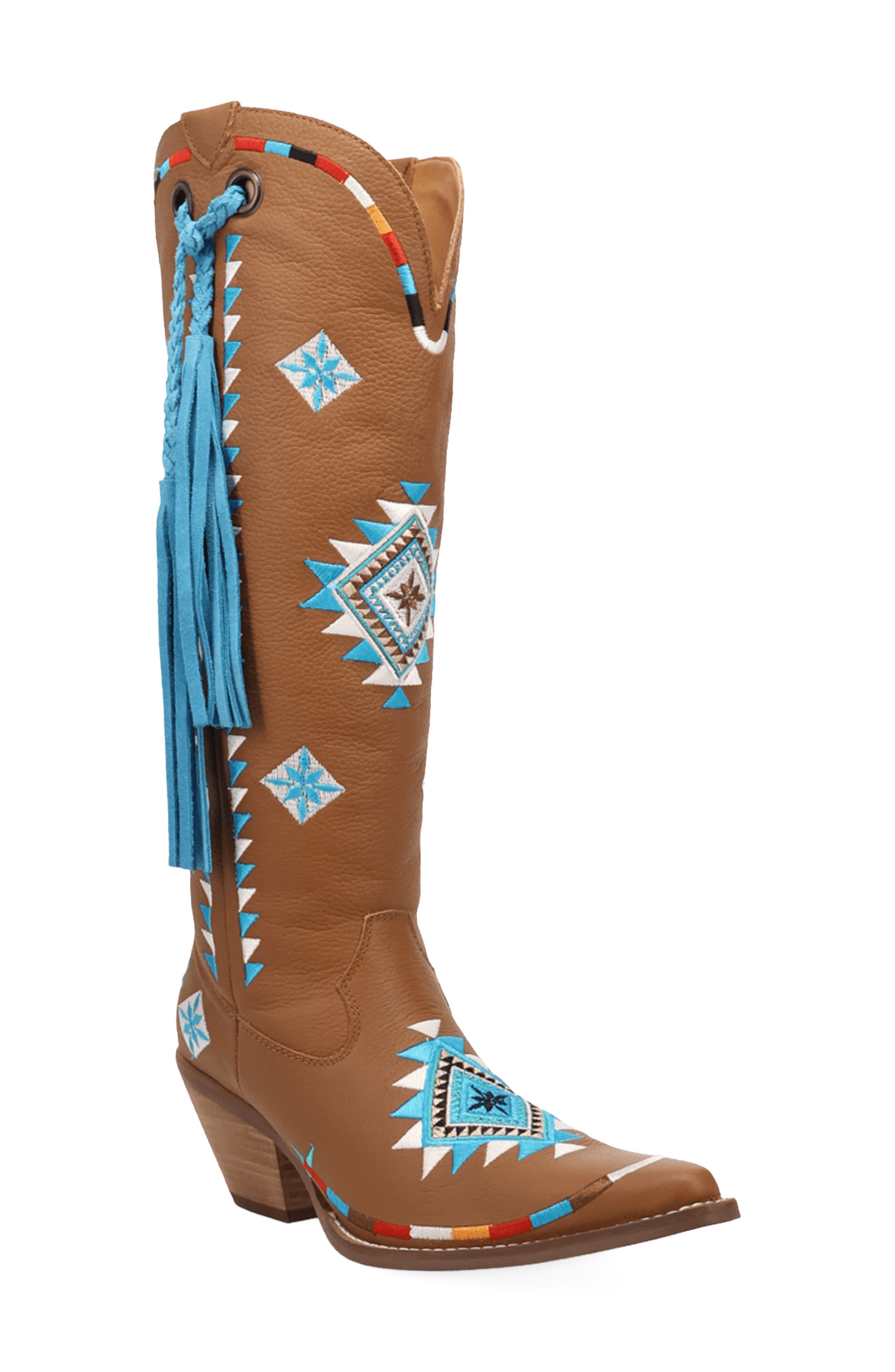 Dingo Terracotta Leather Western Boot (Women) | Nordstrom
