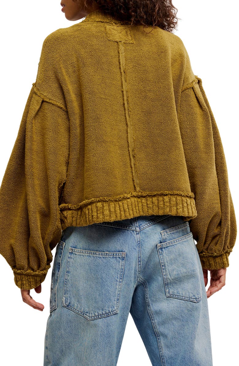 Free People Cute In This Cardigan, Alternate, color, Fir Green