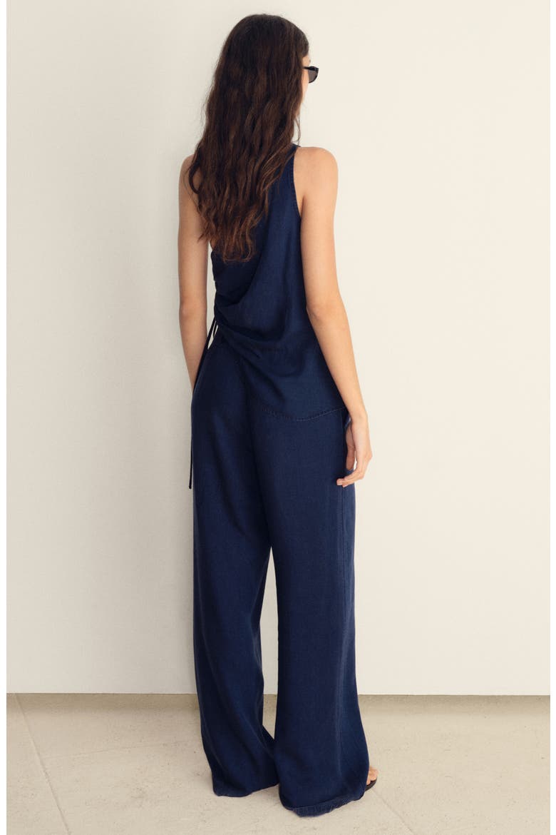 Pleated Wide Leg Pants, Alternate, color, DARK BLUE