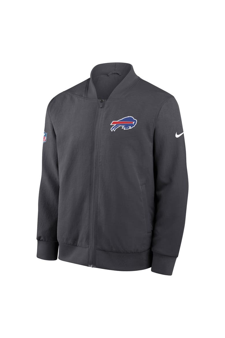Men's Nike Anthracite Buffalo Bills Sideline Powerful Blocking Full-Zip Bomber Jacket, Alternate, color, Anthracite
