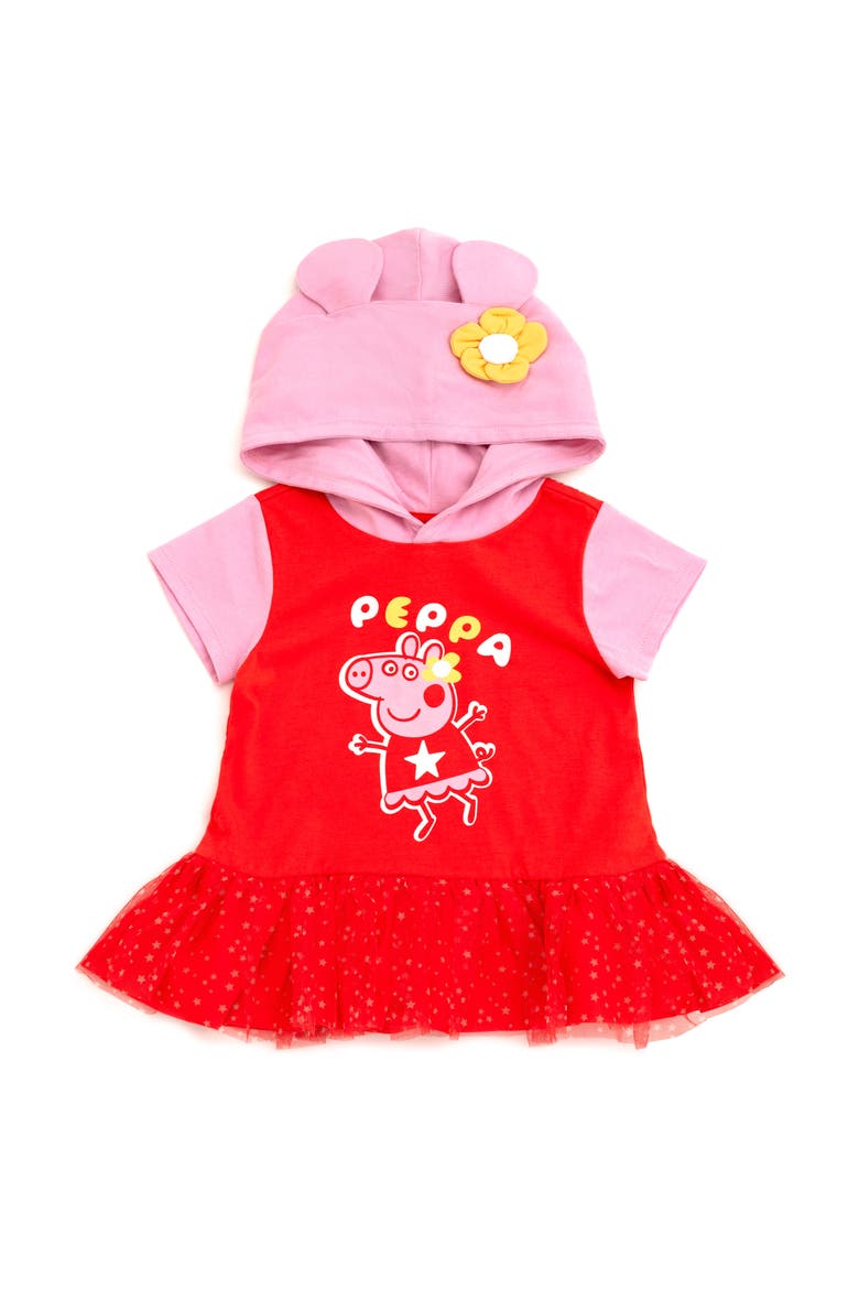 Cosplay Hooded Tee, Main, color, Peppa Pig Red Pink