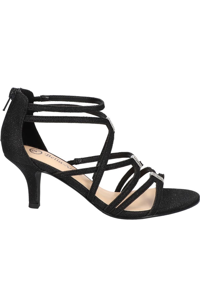 Bella Vita Karlette Sandal, Alternate, color, Black Glitter