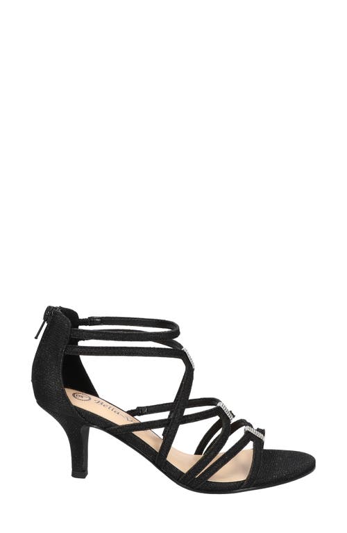 Bella Vita Karlette Womens Open Toe Slip On Strappy Sandals In Black