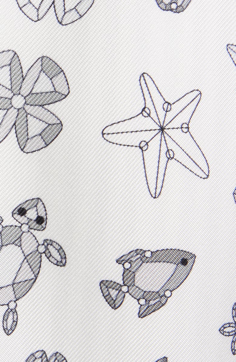 Thom Browne Nautical Crystal Print Shrunken Silk Sport Coat, Alternate, color,