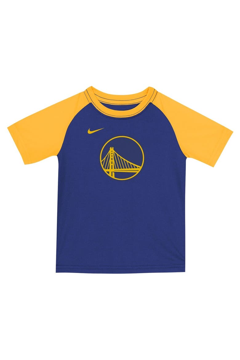 Youth Nike  Royal Golden State Warriors Practice T-Shirt & Shorts Set, Alternate, color, Royal