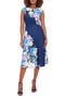 Floral Sleeveless Asymmetric Fit & Flare Dress