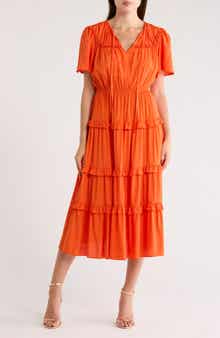 AREA STARS Ari Tiered Midi Dress
