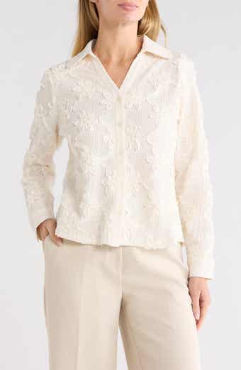 Appliqué Flower Blouse