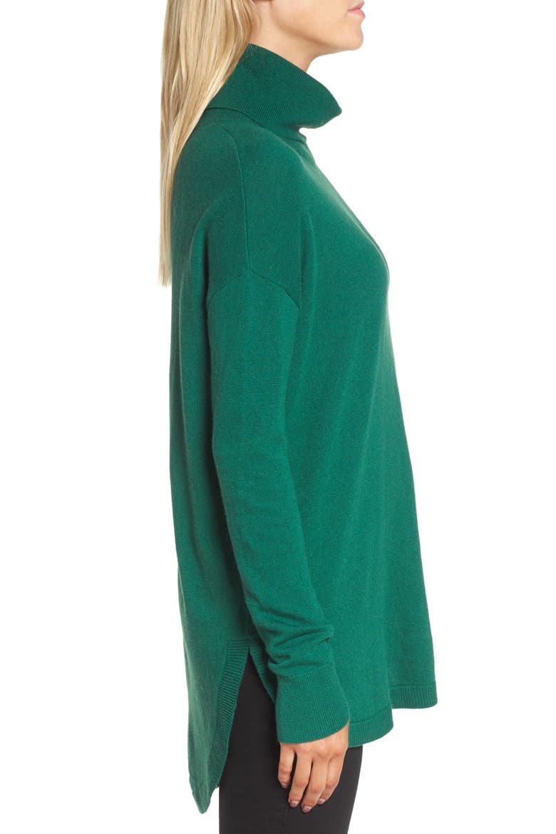 Turtleneck Sweater, Alternate, color, GREEN EVERGREEN