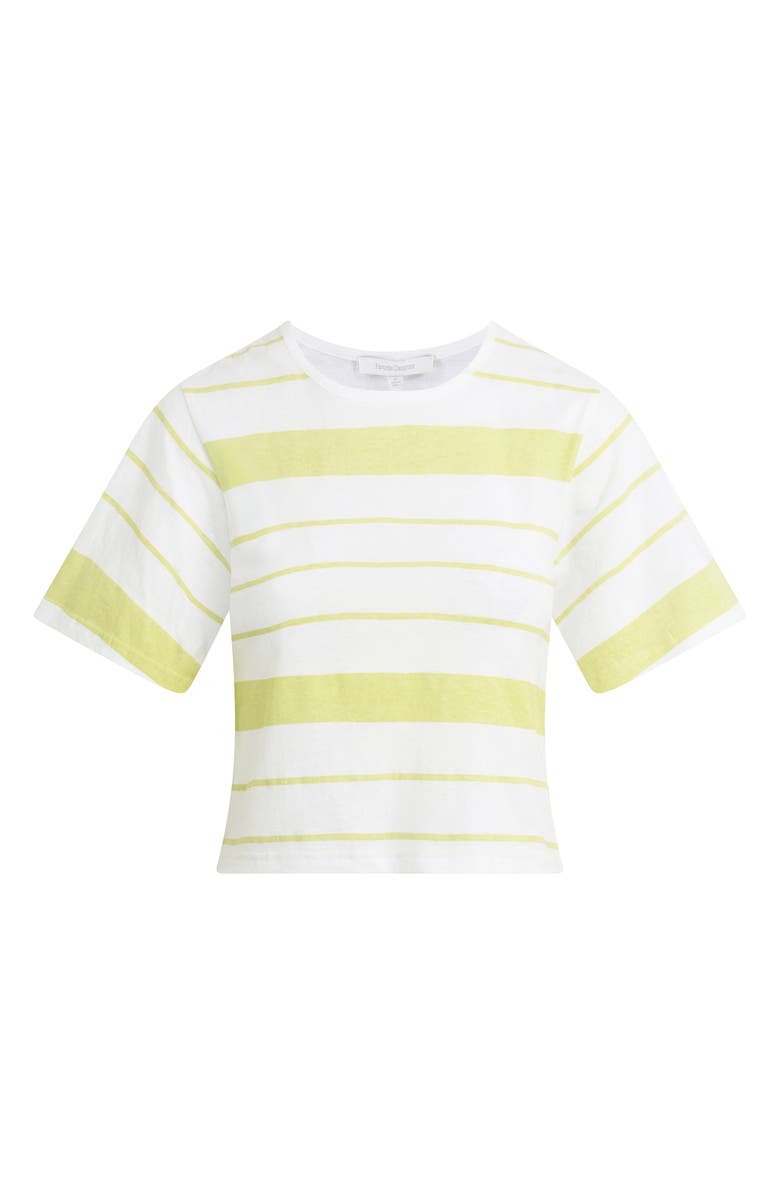 Favorite Daughter The Joanne Stripe Cotton & Linen T-Shirt, Alternate, color, Green Tea Stripe