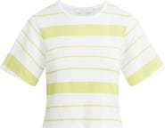 Favorite Daughter The Joanne Stripe Cotton & Linen T-Shirt