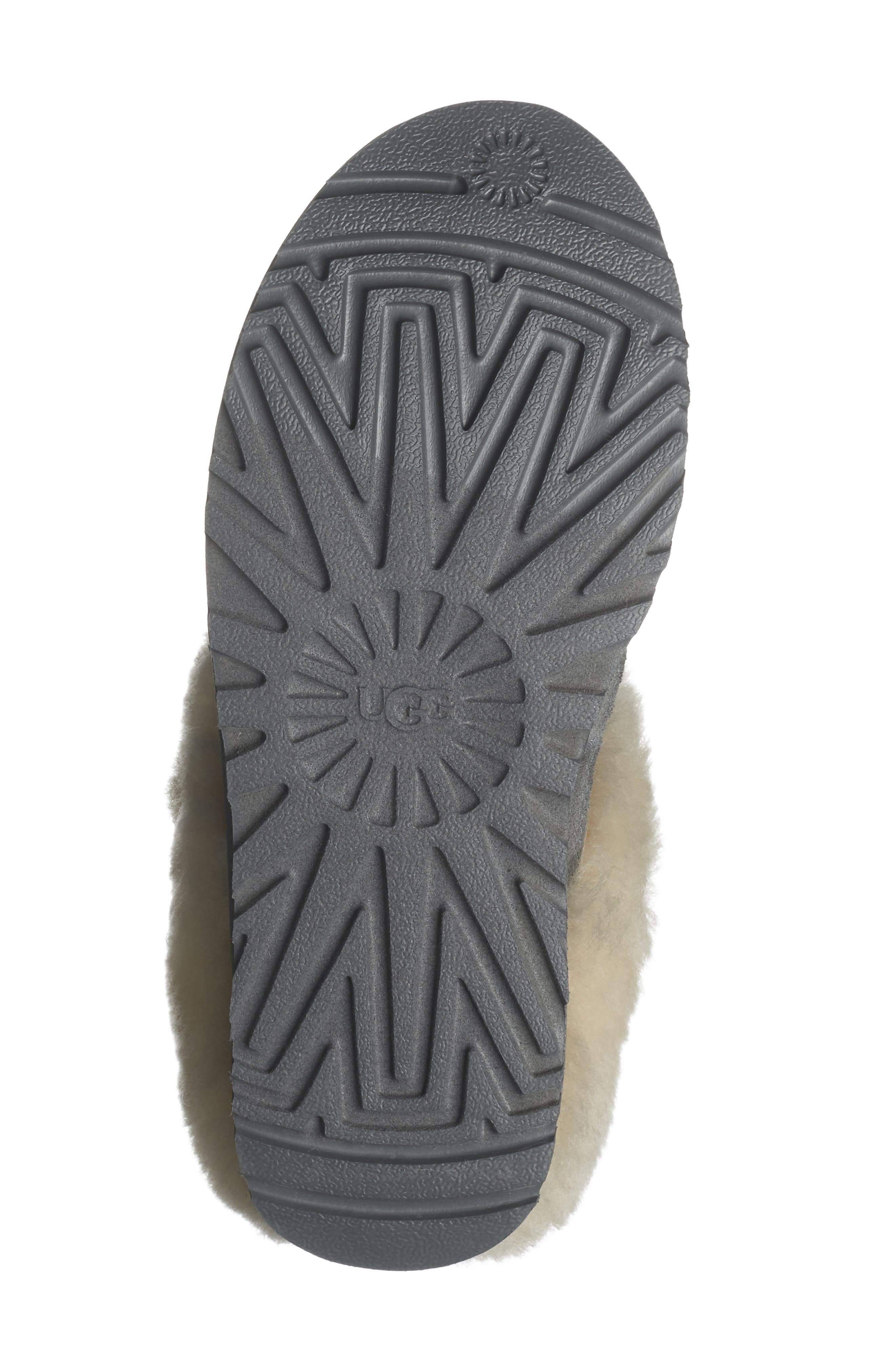 UGG<sup>®</sup> Cluggette Genuine Shearling Lined Indoor/Outdoor Slipper, Alternate, color, Moon Gray
