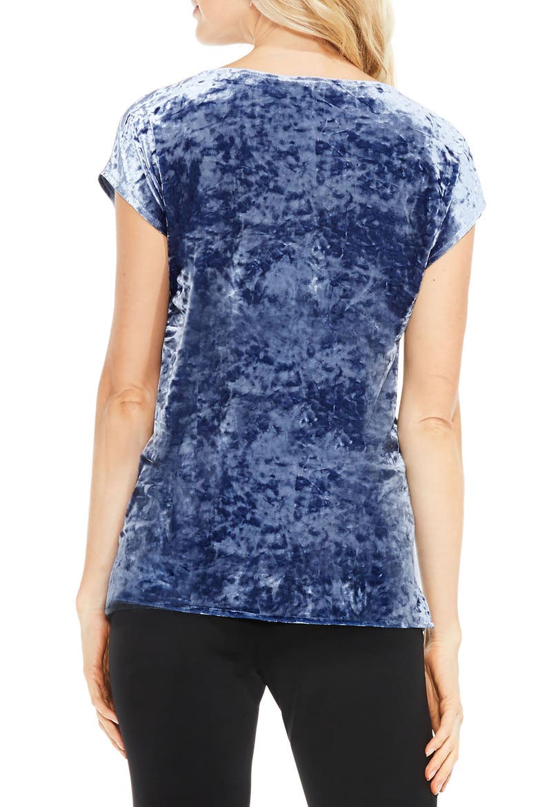 Crushed Velvet Knit Tee, Alternate, color, BASE BLUE