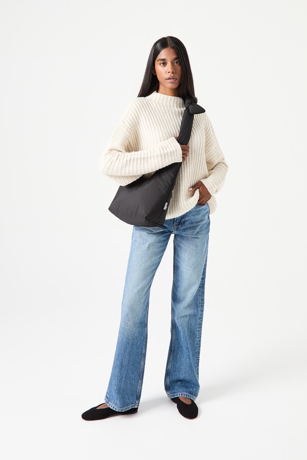 LEFRIK Biwa Puffy Mini Bag, Alternate, color, Black