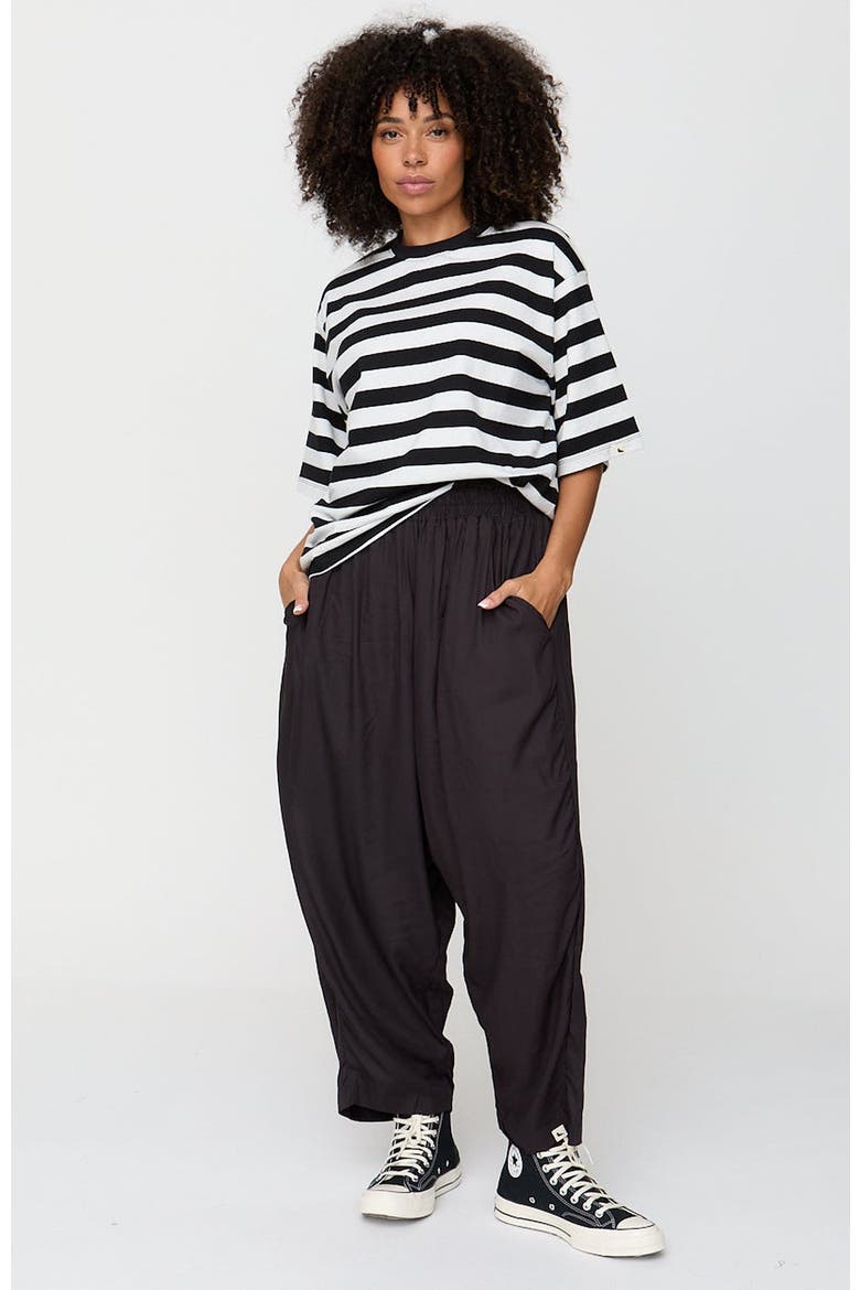Organic Cotton Drape Trousers, Alternate, color, Black