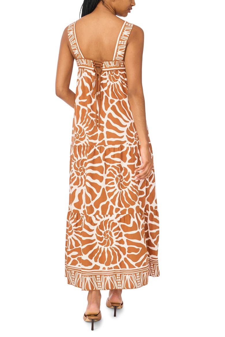 Tie Back Maxi Dress, Alternate, color, ARGAN OIL