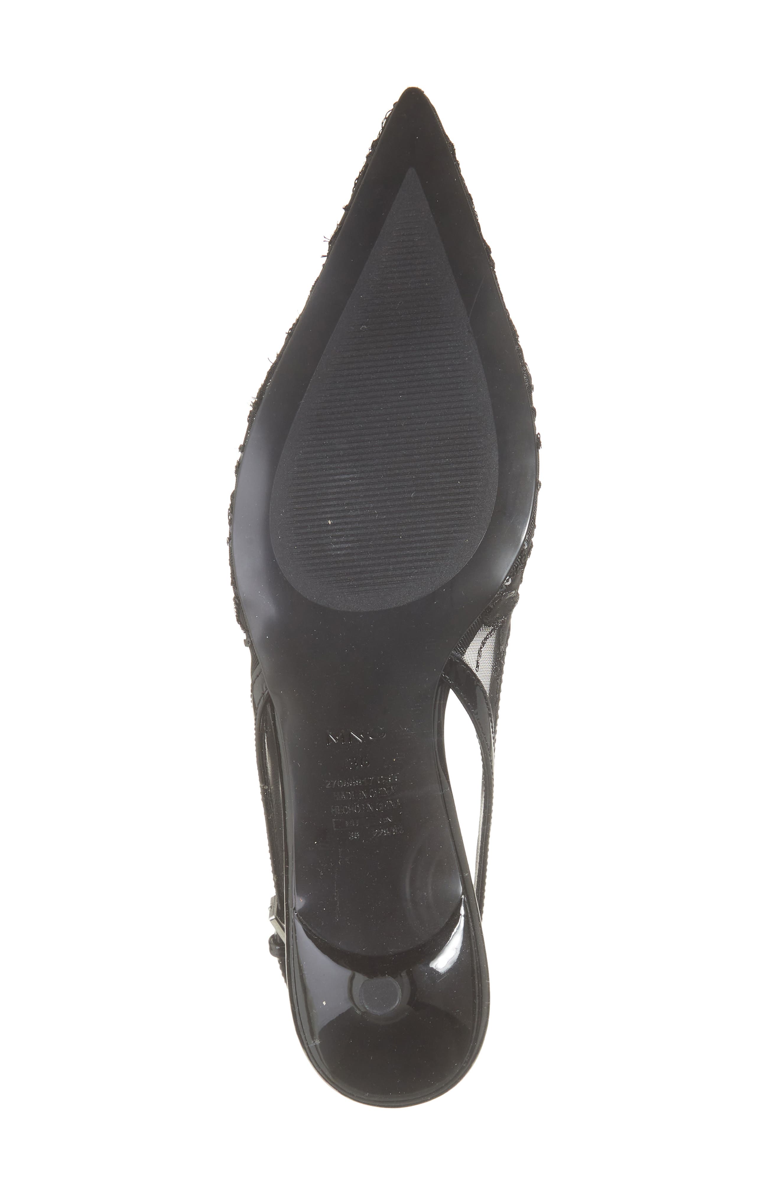 MANGO Lorio Slingback Kitten Heel Pump, Alternate, color, Black