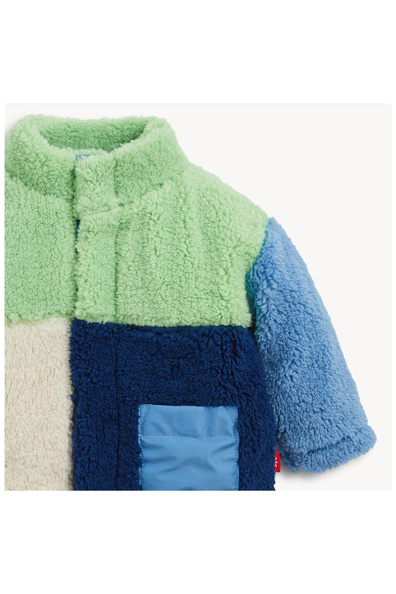 Kids' Colorblocked High-Pile Fleece Jacket, Alternate, color, BLUE MULTI