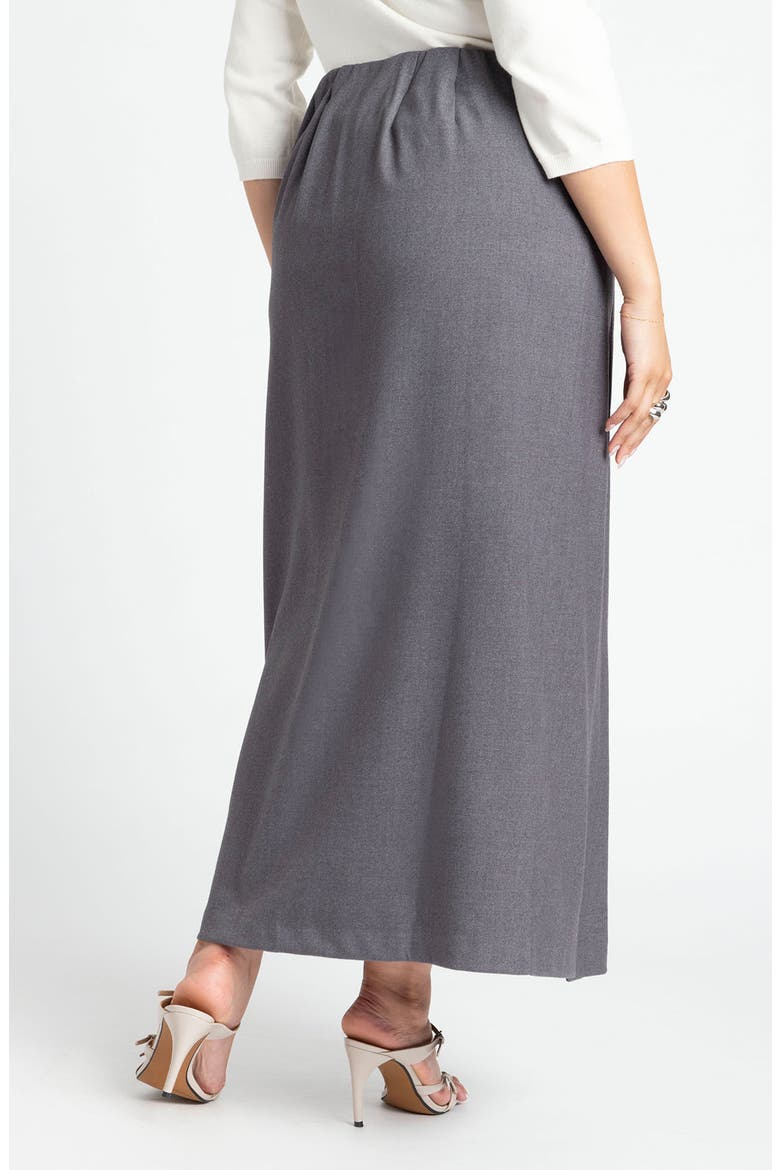 Maxi Column Wrap Skirt, Alternate, color, GREY