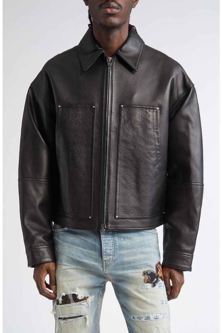 MA Quad Embossed Leather Work Jacket (Men) | Nordstrom