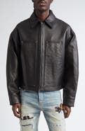 AMIRI MA Quad Embossed Leather Work Jacket